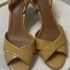 Tory Burch Yellow Patent Leather Sandals
